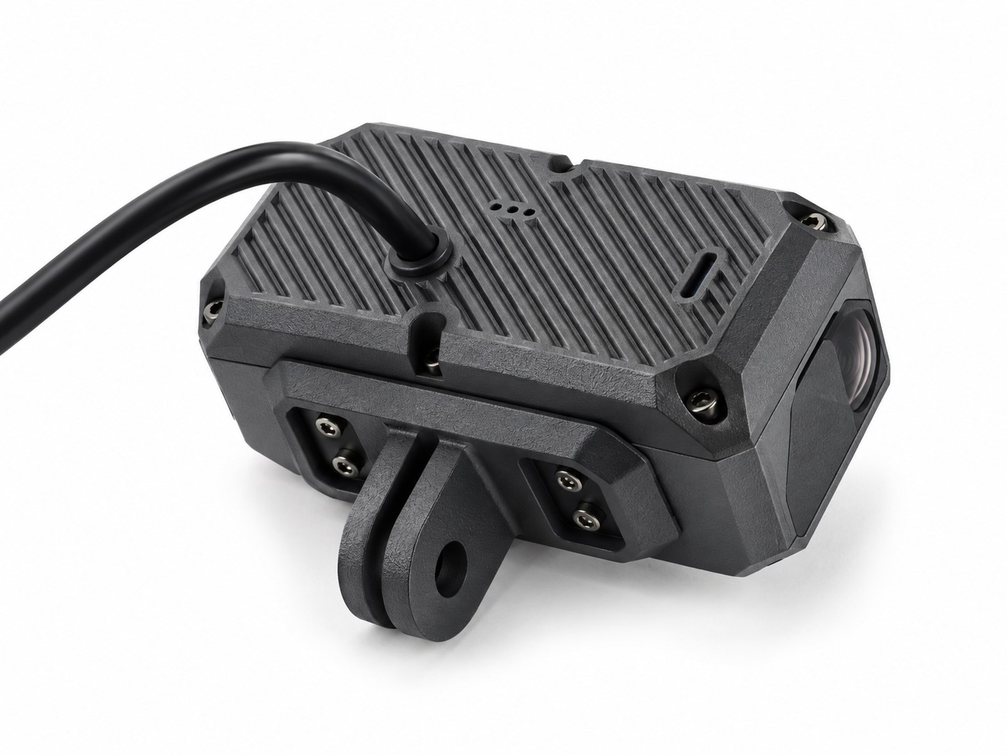 DDPAI Ranger M1, detalle posterior y cableado